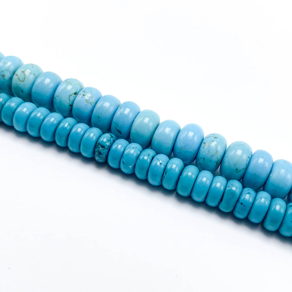 3*6mm Turquoise Faceted Rondelle Beads