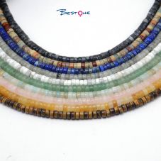 Natural Gemstone Heishi Beads Wheel Shape