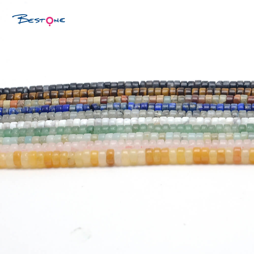 Natural Gemstone Heishi Beads Wheel Shape