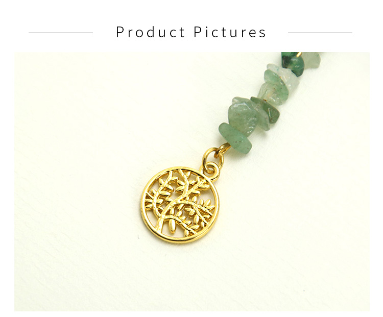 Gift Bookmark with Natural Gemstone Chips and Lifetree Alloy Charms DIY Jewelry Designed Accessories