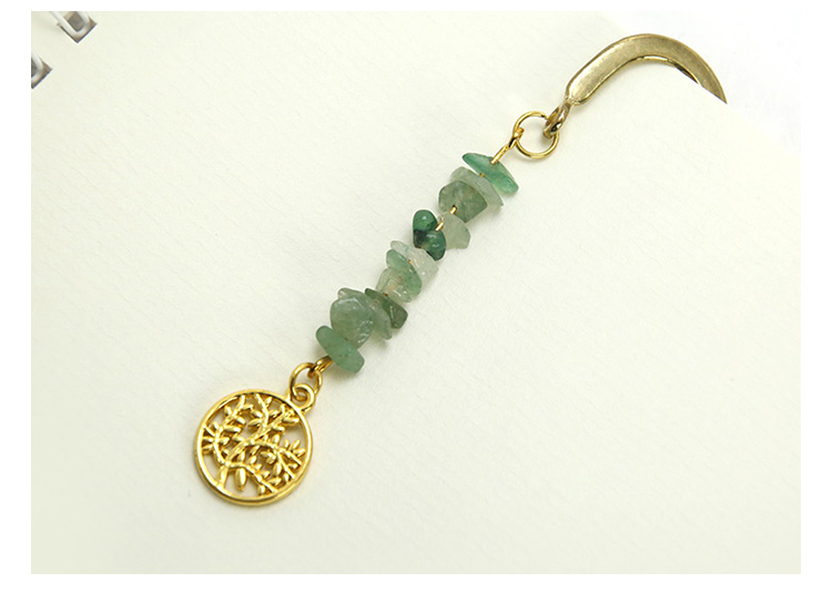 Gift Bookmark with Natural Gemstone Chips and Lifetree Alloy Charms DIY Jewelry Designed Accessories