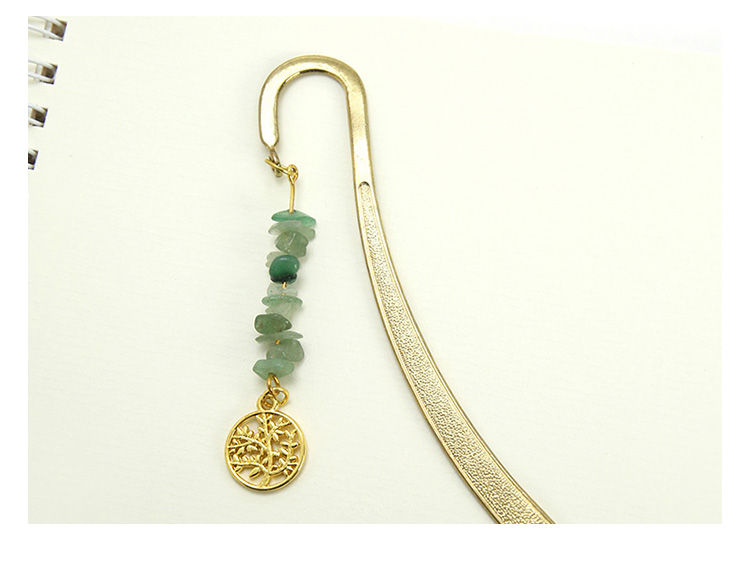 Gift Bookmark with Natural Gemstone Chips and Lifetree Alloy Charms DIY Jewelry Designed Accessories