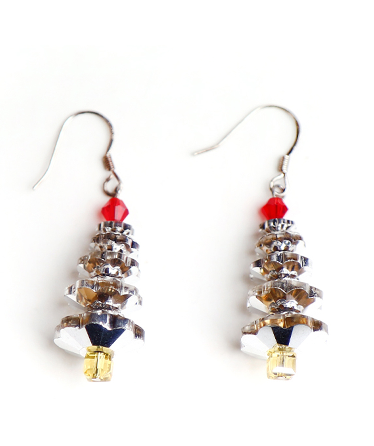 Acrylic  Christmas tree  Earrings