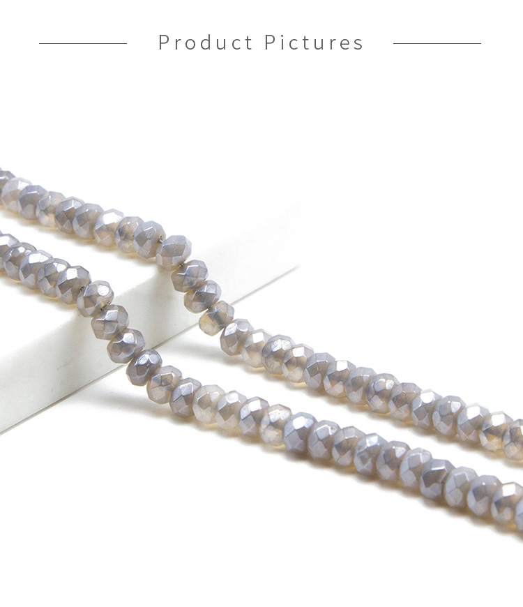 Gray Agate with Luster Faceted Round Beads