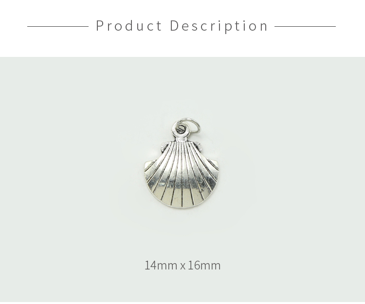 Seashell Antique Silver Charm