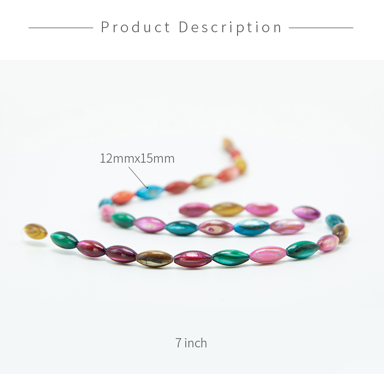 Dyed Shell Beads Mutil Color Oval Beads