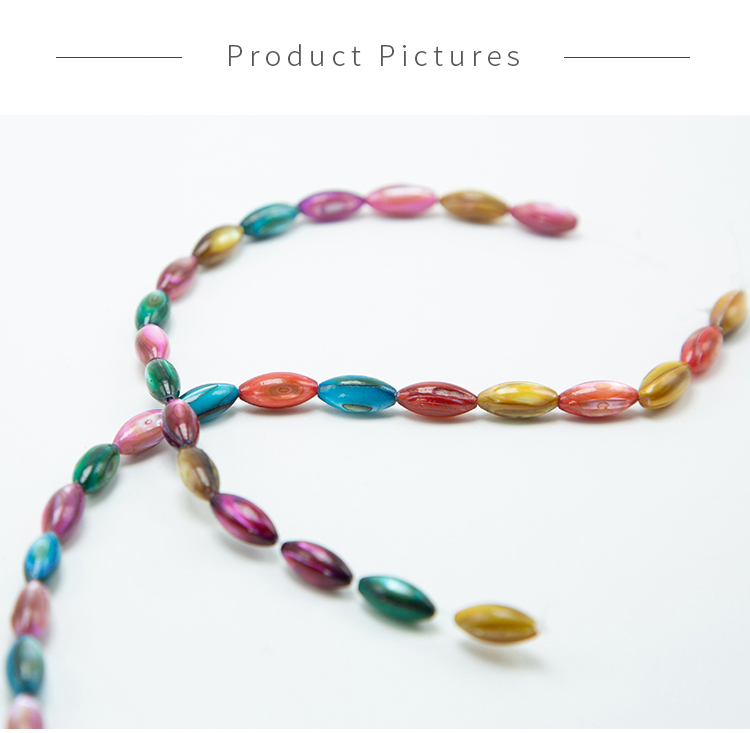 Dyed Shell Beads Mutil Color Oval Beads