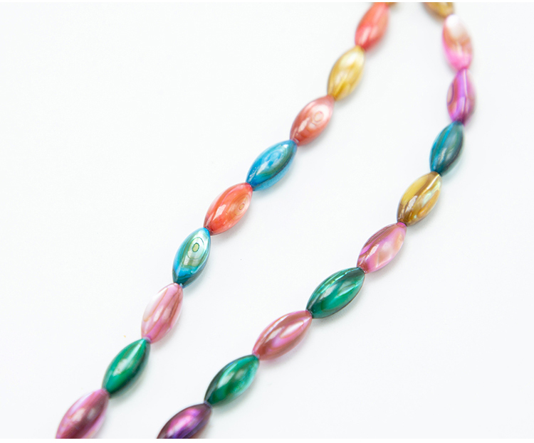 Dyed Shell Beads Mutil Color Oval Beads