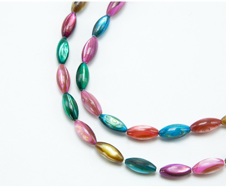 Dyed Shell Beads Mutil Color Oval Beads