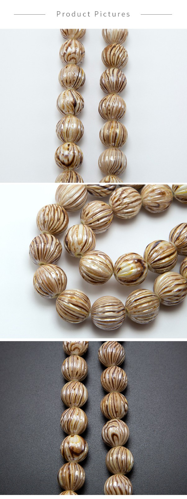 Brown Pumpkin Acrylic Beads