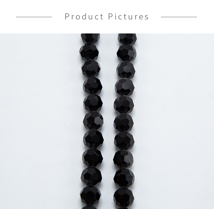 Faceted Round Glass Beads