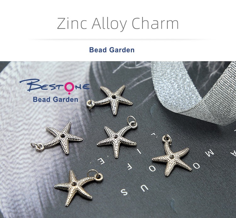 Starfish Antique Silver Charm