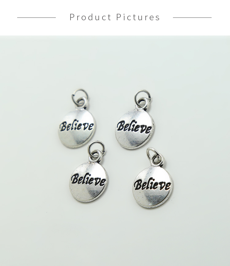 Believe  Antique Silver Charm