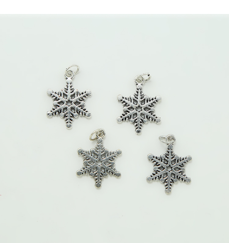 Snowflake Antique Silver Charm