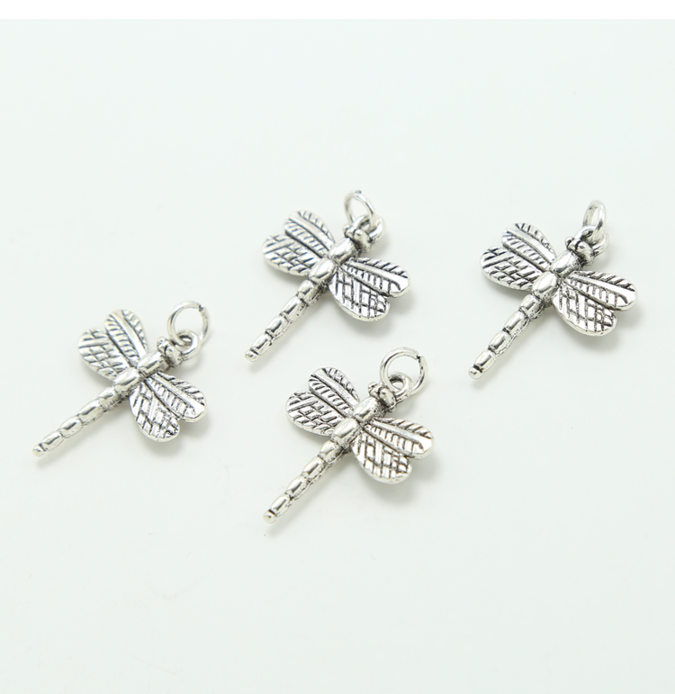 Dragonfly Antique Silver Charm