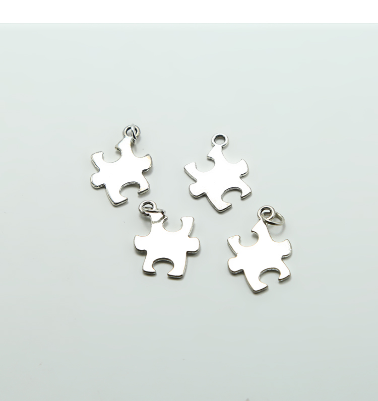 Puzzle Piece Antique Silver Charm