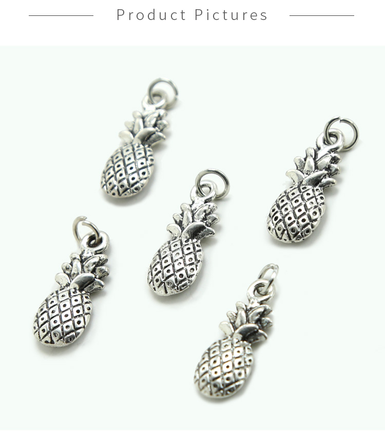 Pineapple Antique Silver Charm