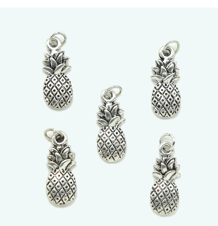 Pineapple Antique Silver Charm