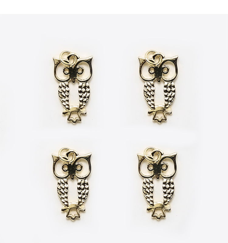 Owl 14K Real Gold Plated Charm