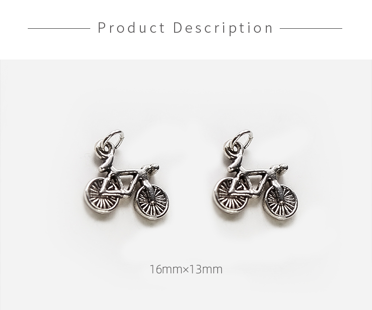 Bicycle Antique Silver Charm