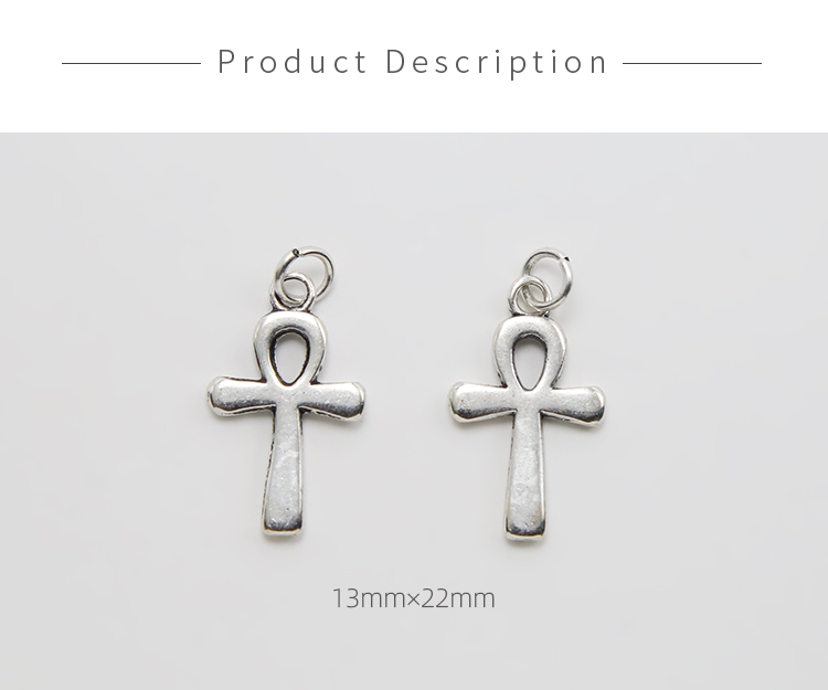 Ankh Antique Silver Charm