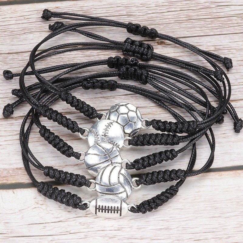 Metal ball bracelet sports lover baseball footbal basketball