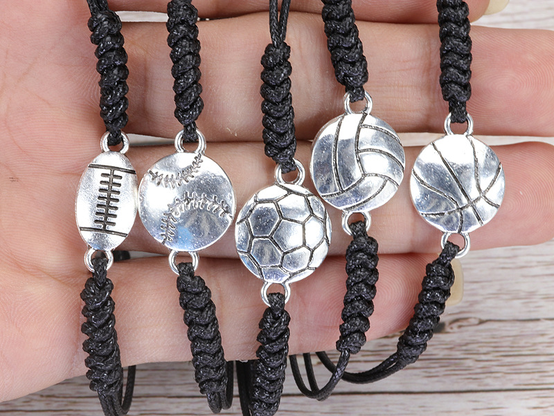 Metal ball bracelet sports lover baseball footbal basketball