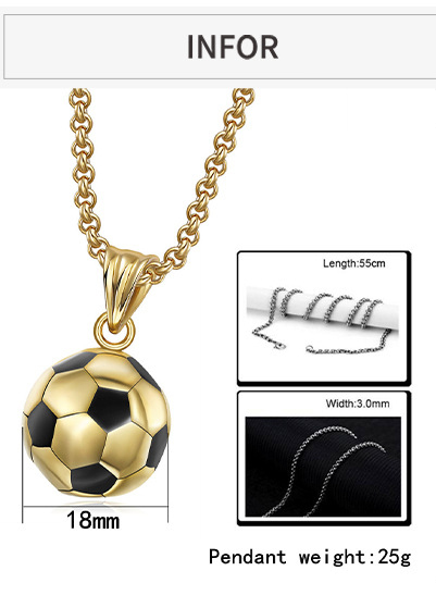 Football necklace for footbal lover soccer lover