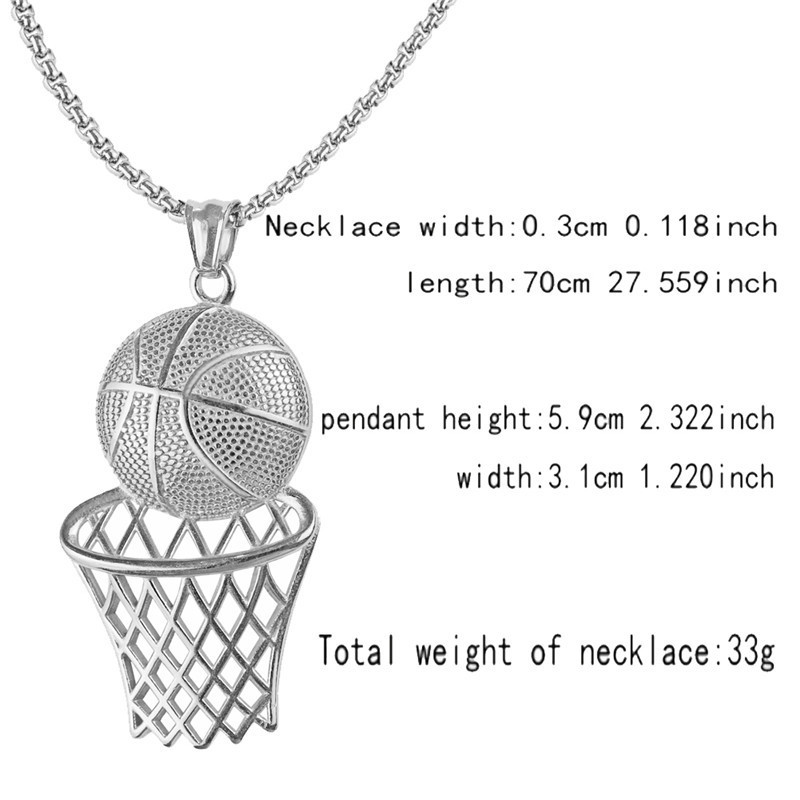 basketball lover slam dunk necklace for basketball