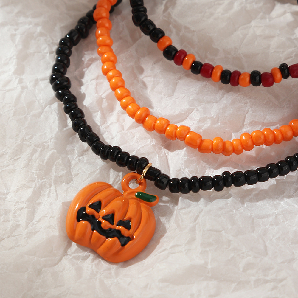 Halloween bracelet with bat ghost pumpkin charms pendants