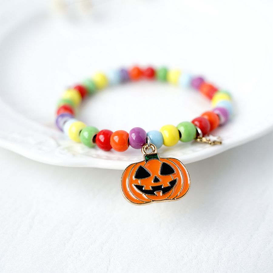 bat ghost pumpkin Halloween theme charm bracelet