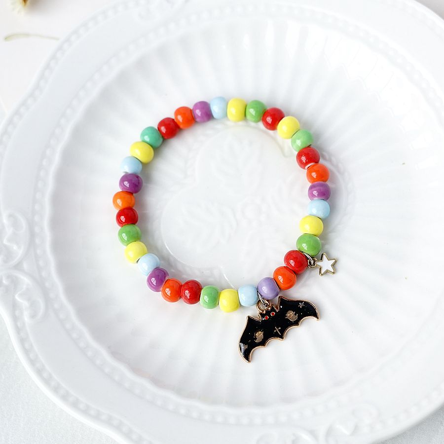 bat ghost pumpkin Halloween theme charm bracelet