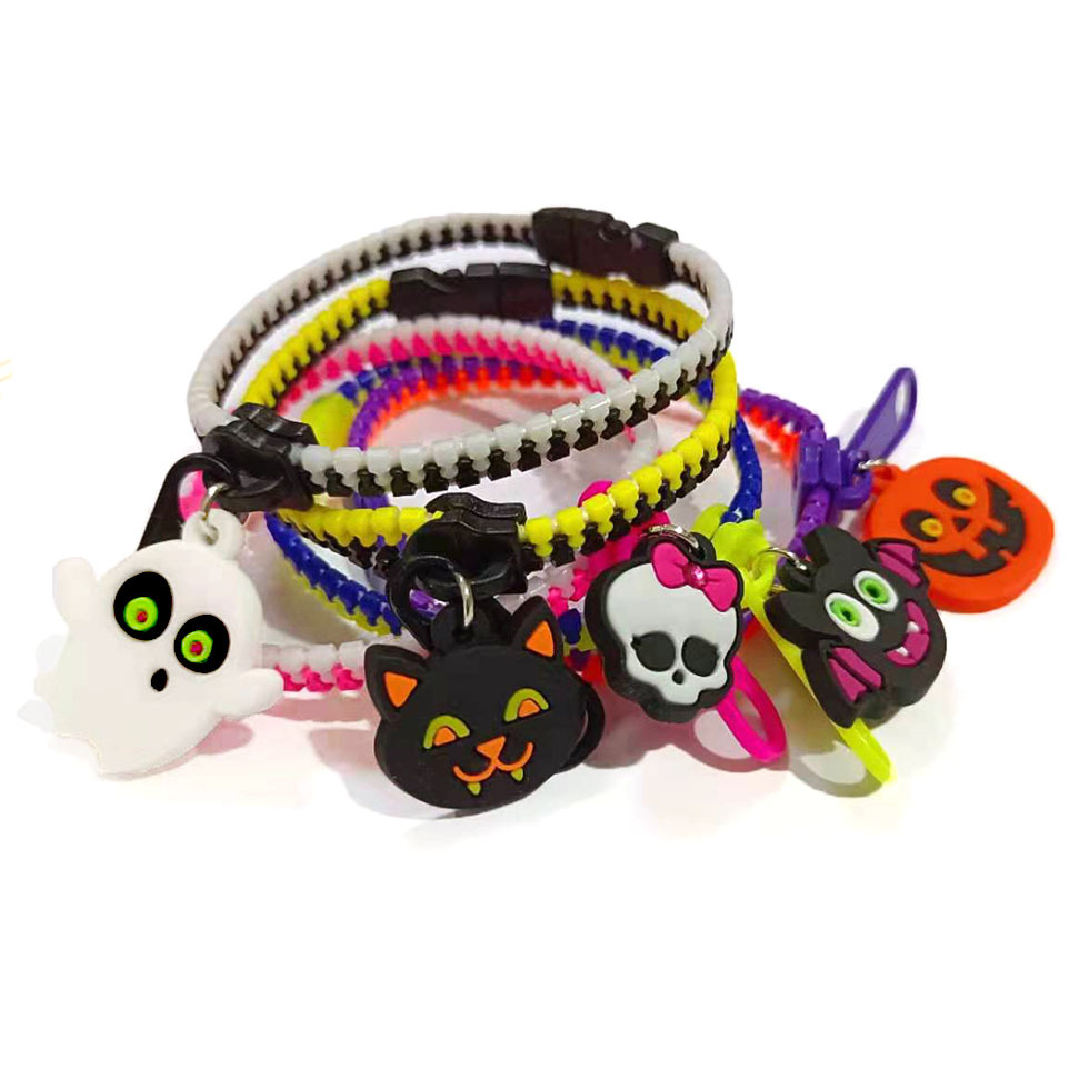 Halloween bracelet with ghost charm pumpkin