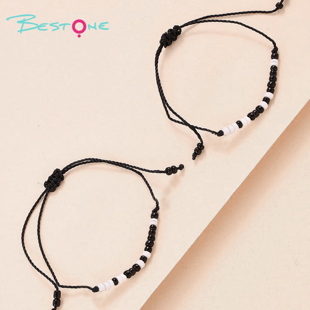 Black Braided Rope Bracelet with Black