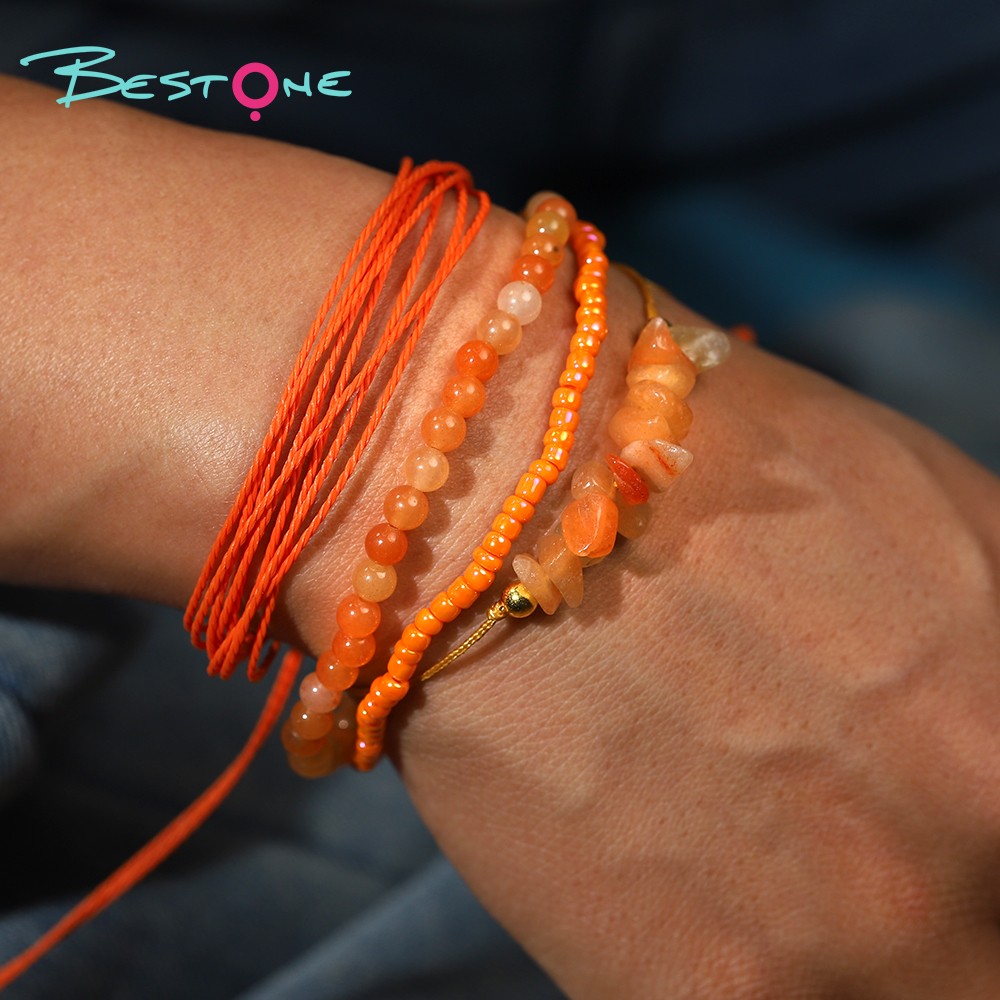 Handmade Bracelet with Natural Red Aventurine Crystals