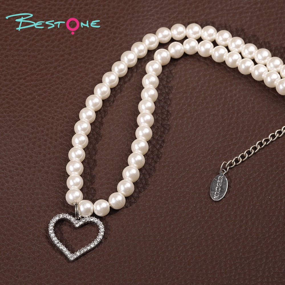 Pearl Necklace with Heart Pendant