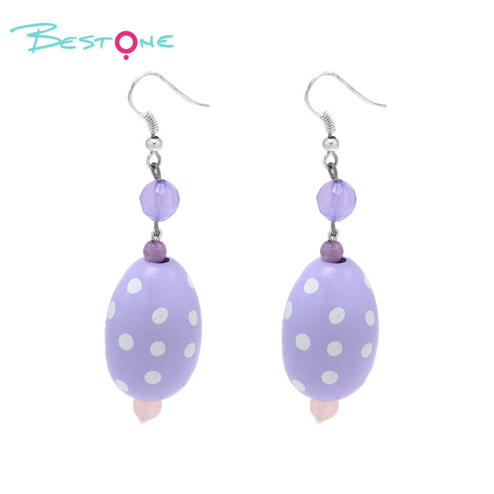 Purple Easter Egg Earrings