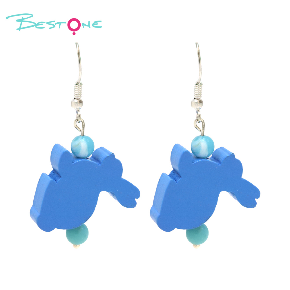 Blue Bunny Earrings for Easter