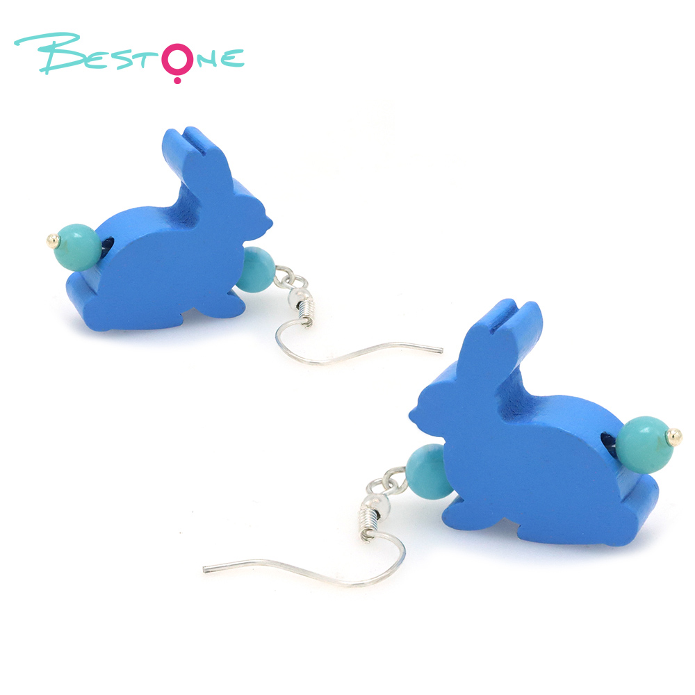 Blue Bunny Earrings for Easter