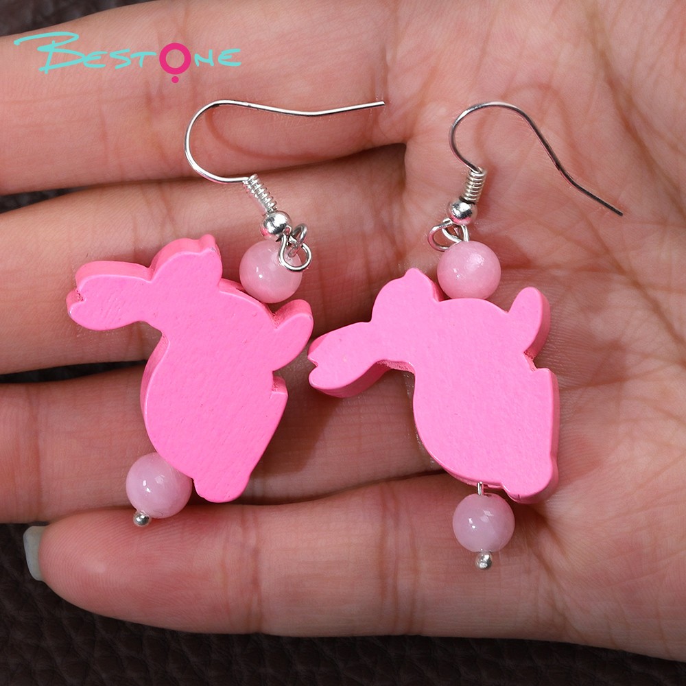 Pink Bunny Earrings for Easter