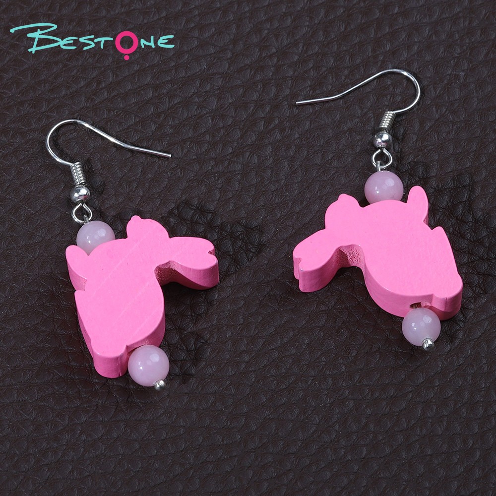 Pink Bunny Earrings for Easter