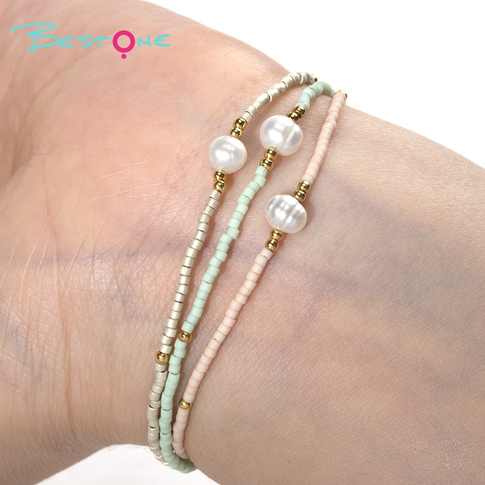 Pearl Glass Beads Bracelets