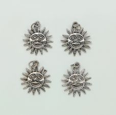 Sun Antique Silver Charm