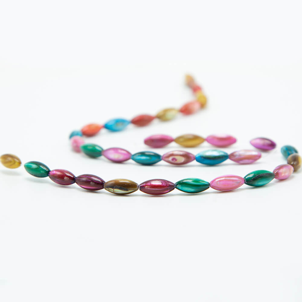 Dyed Shell Beads Mutil Color Oval Beads