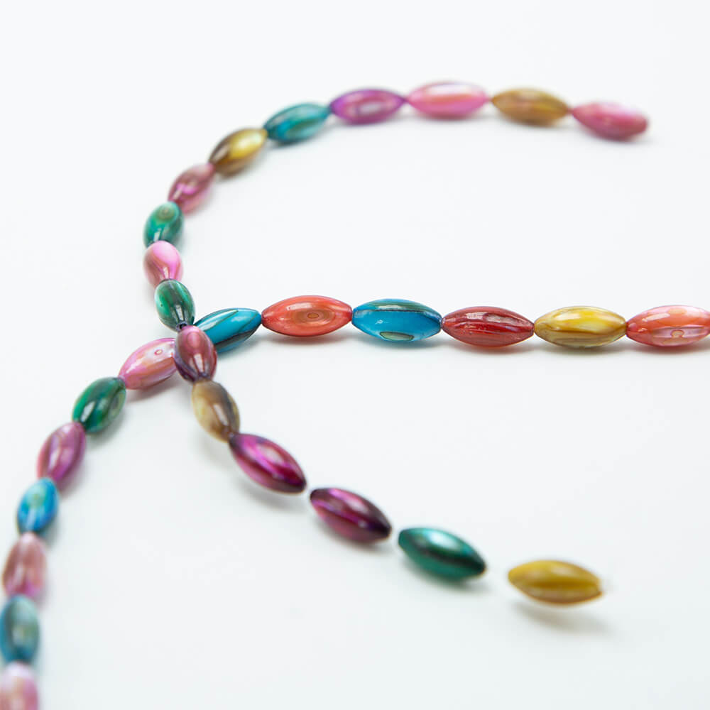 Dyed Shell Beads Mutil Color Oval Beads