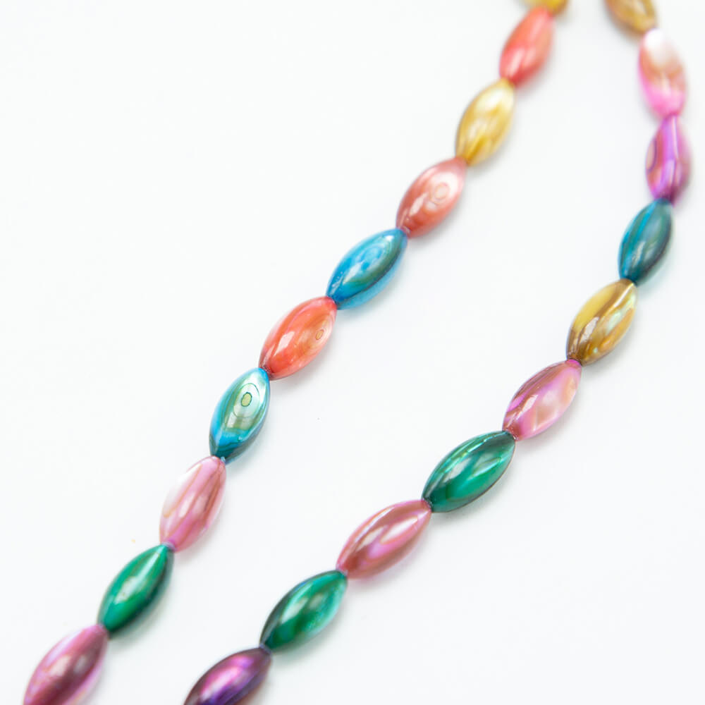 Dyed Shell Beads Mutil Color Oval Beads