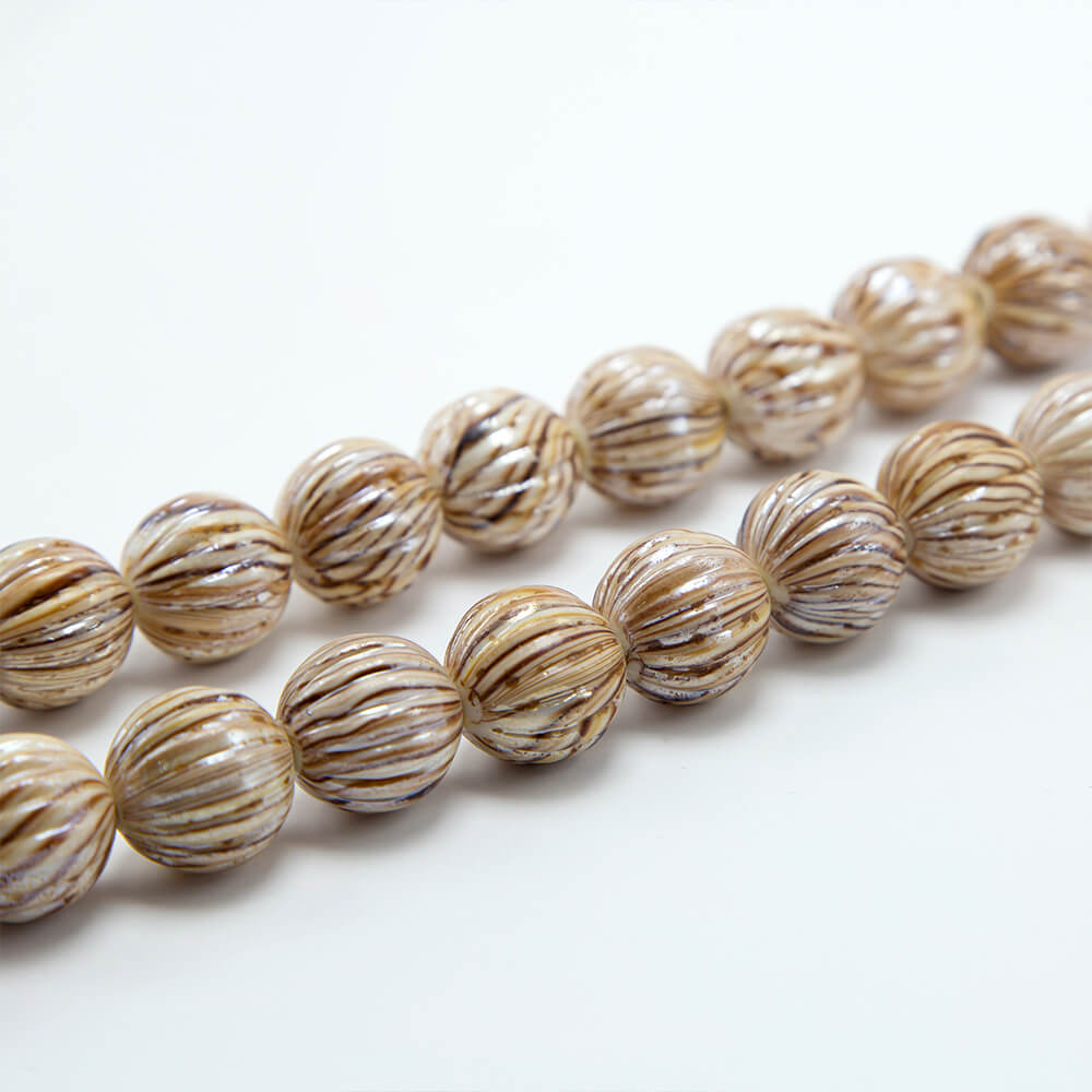 Brown Pumpkin Acrylic Beads