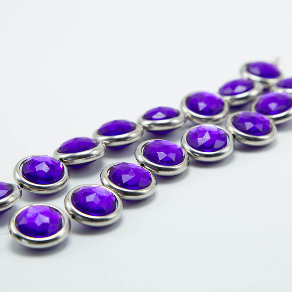 Purple Disc Beads Acrylic Beads