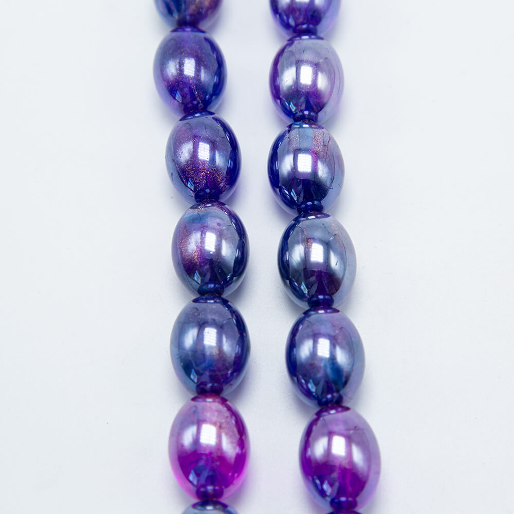 Purple Acrylic Oval Beads