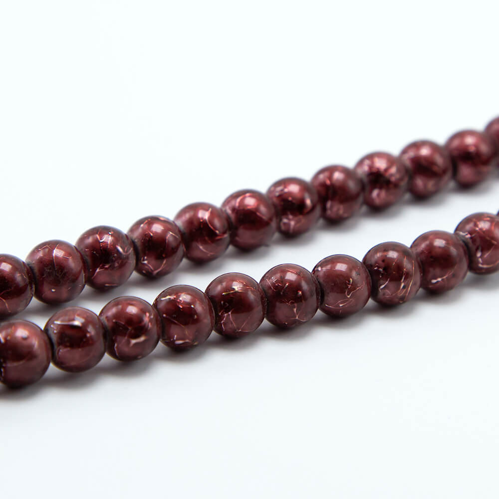 Brown Round Glass Beads